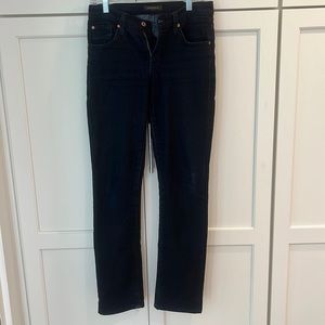 Woman’s blue jeans